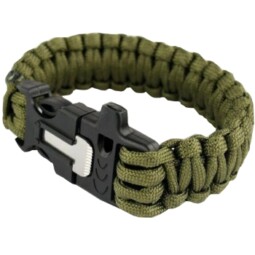 Pulseira Paracord Survival - Pederneira + Apito | tamanho M - Image 2